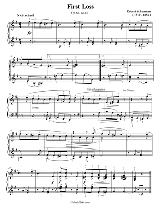 Book cover for Schumann First Loss Op.68 No.16