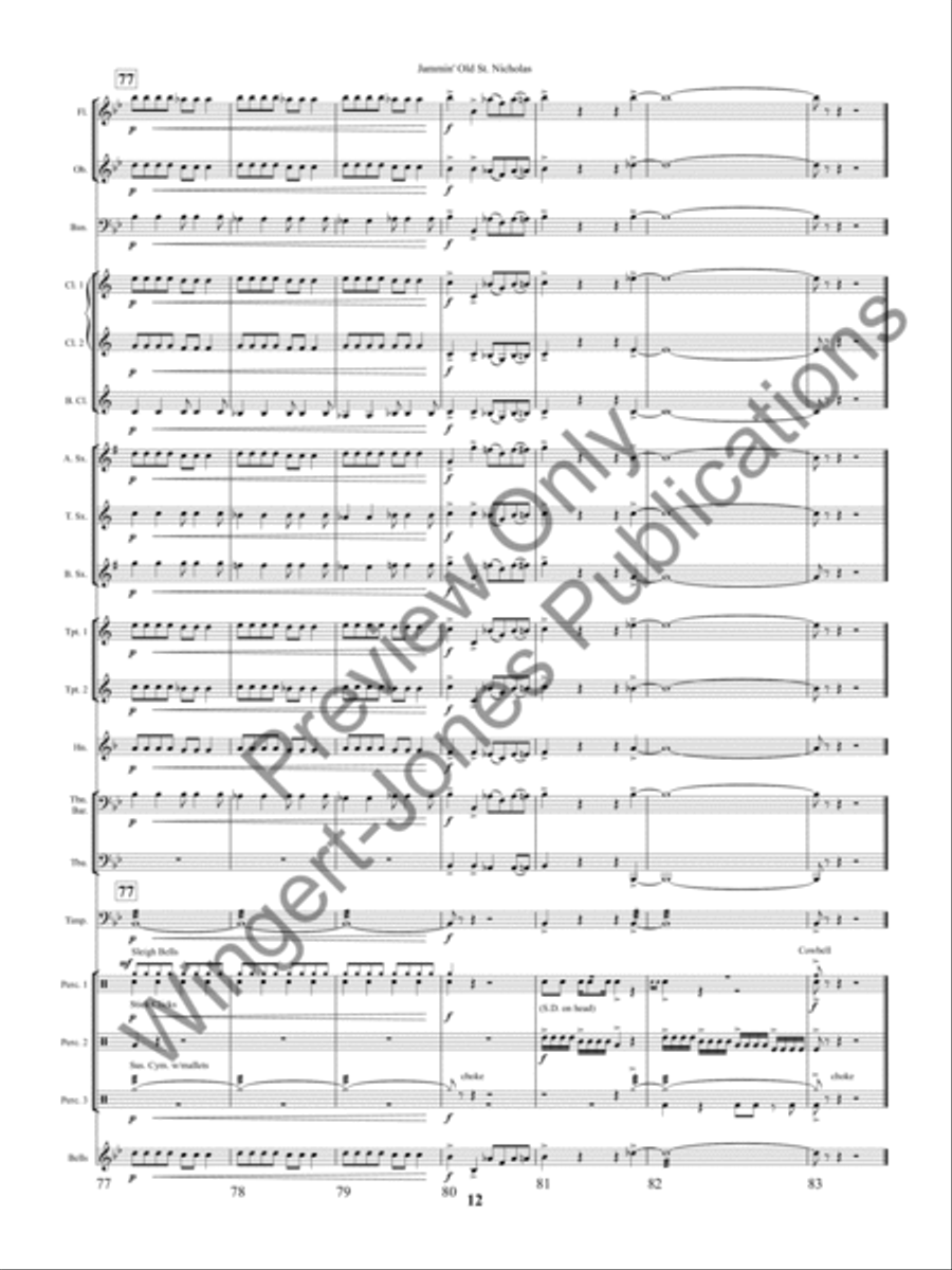 Jammin' Old St. Nicholas Concert Band scores gallery preview page 15