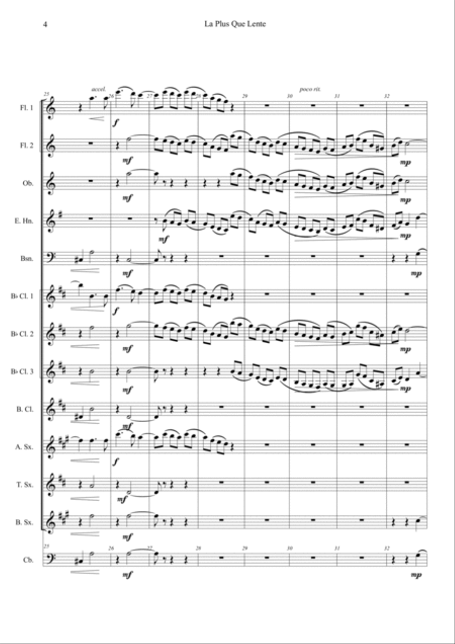 La Plus que Lente Woodwind Ensemble scores gallery preview page 4
