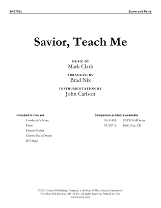 Savior, Teach Me - Rhythm Score and Parts