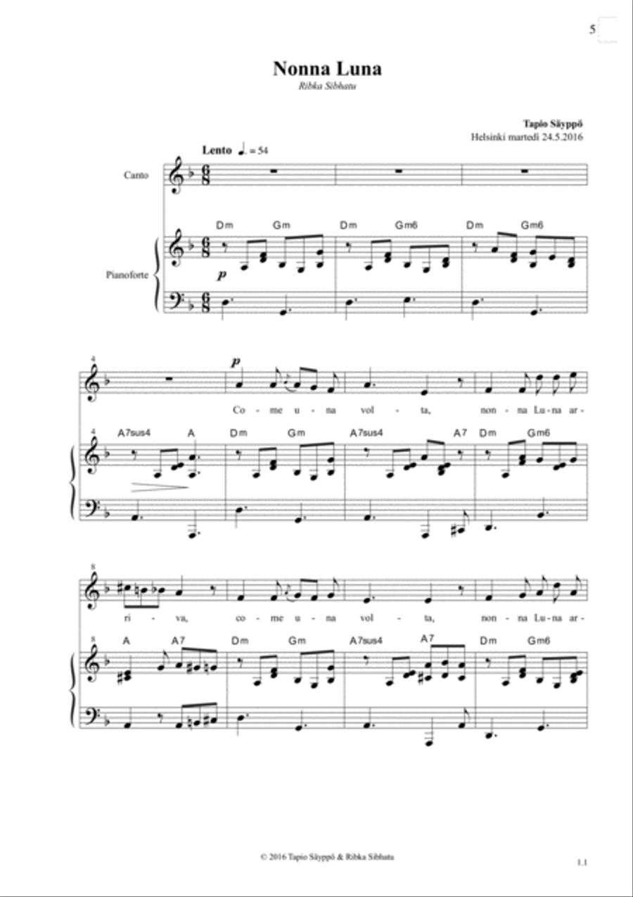 Due canzoni italiane per soprano e pianoforte – Two Italian Songs for soprano and piano Soprano Voice scores gallery preview page 5