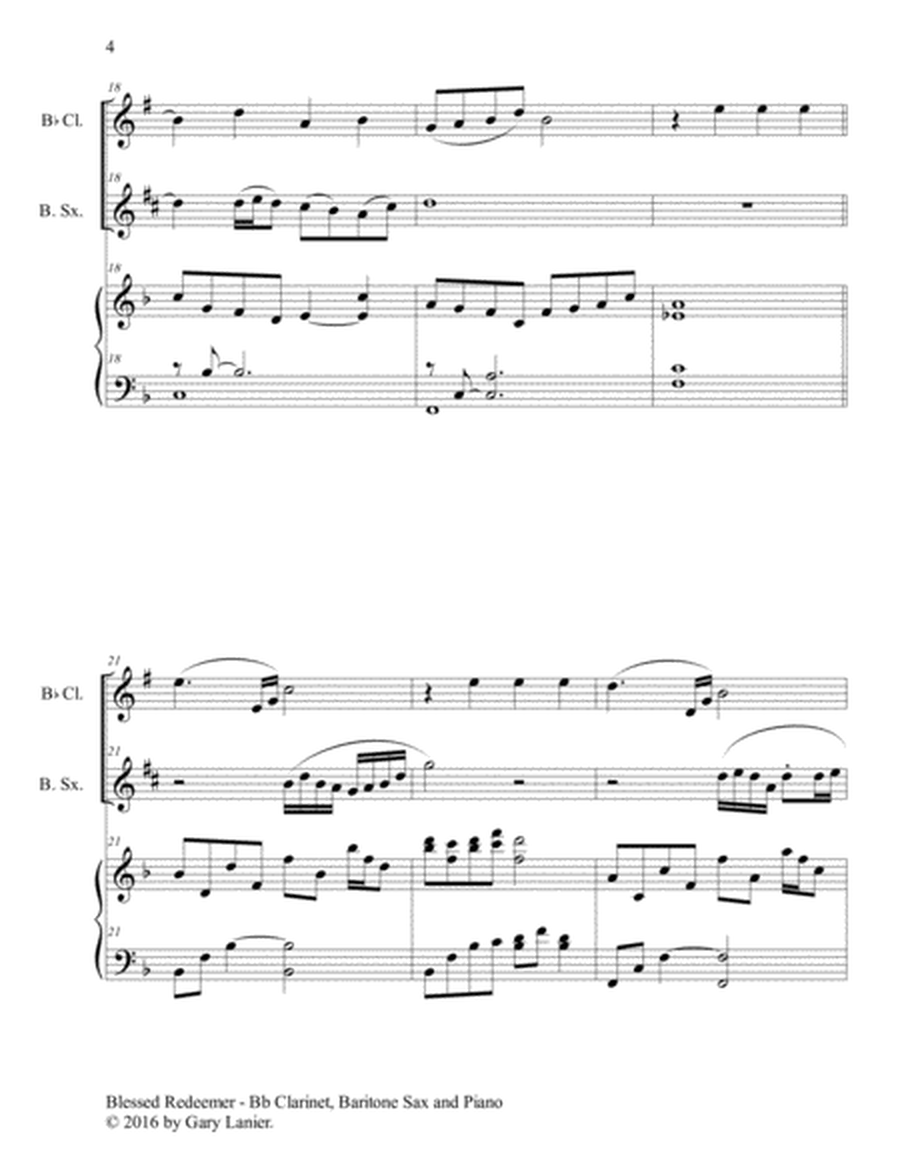 3 FAVORITE HYMNS (Trio - Bb Clarinet, Baritone Sax & Piano with Score/Parts) image number null