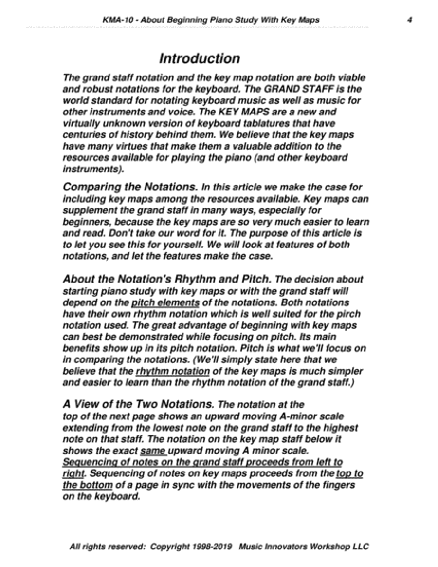 KMA-10 - About Beginning Piano Study With Key Maps Piano Method scores gallery preview page 4