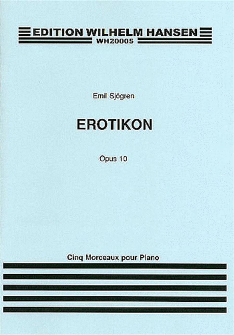 Emil Sjogren: Erotikon Op.10 Piano Solo scores gallery preview page 1