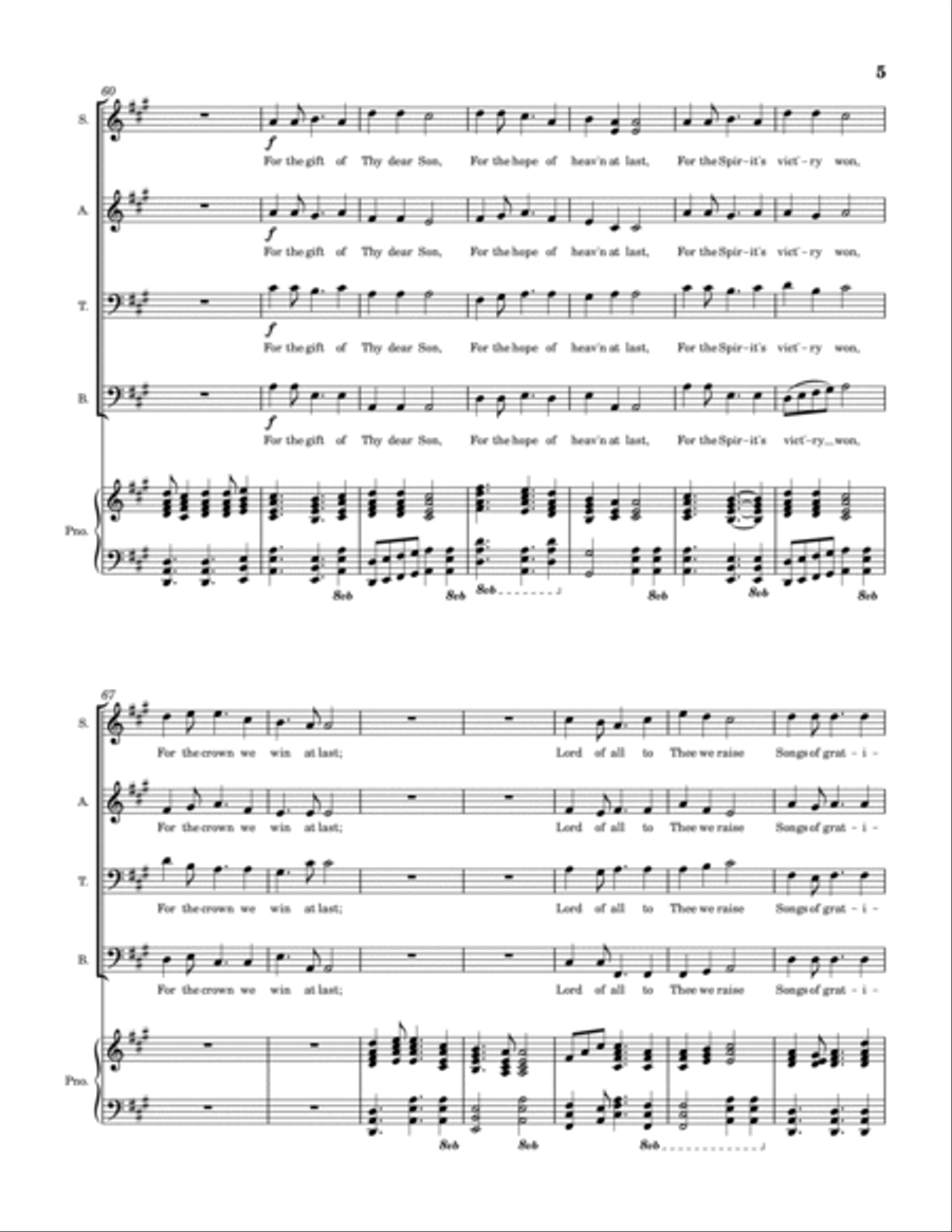 For The Beauty Of The Earth Voice scores gallery preview page 5