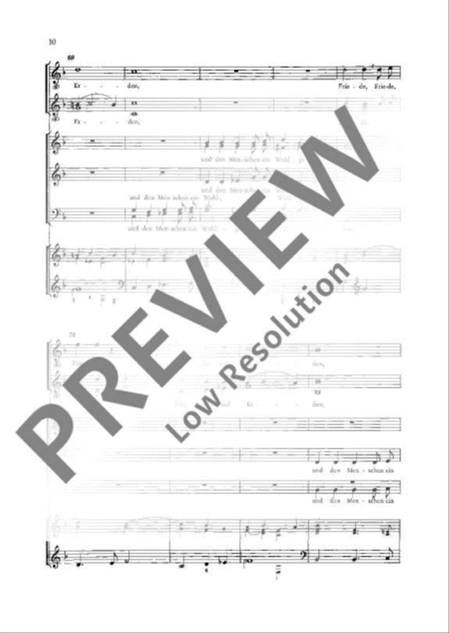 Glory to God in the highest heaven SSA scores gallery preview page 11