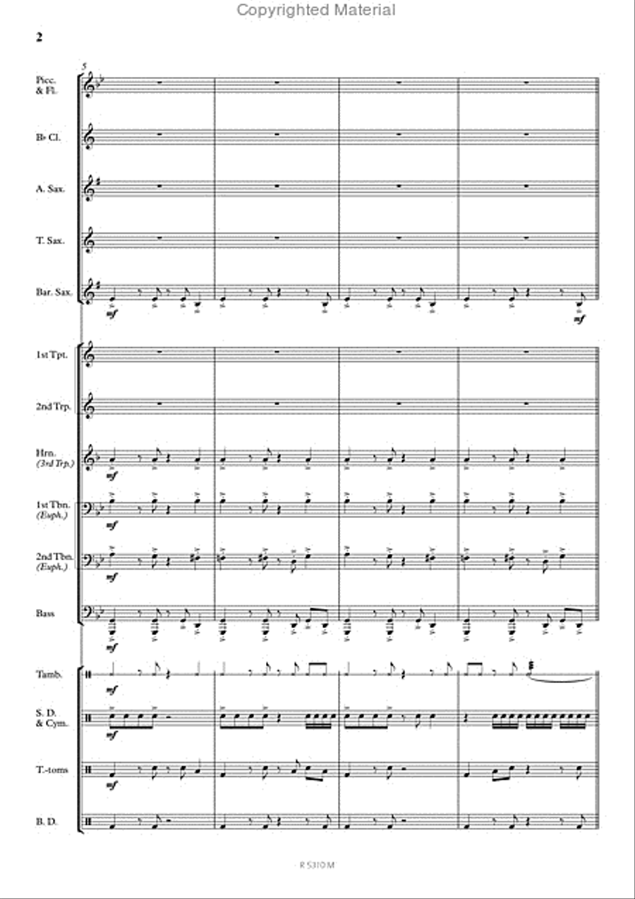 Danse de Rabbi Jacob Marching Band scores gallery preview page 3