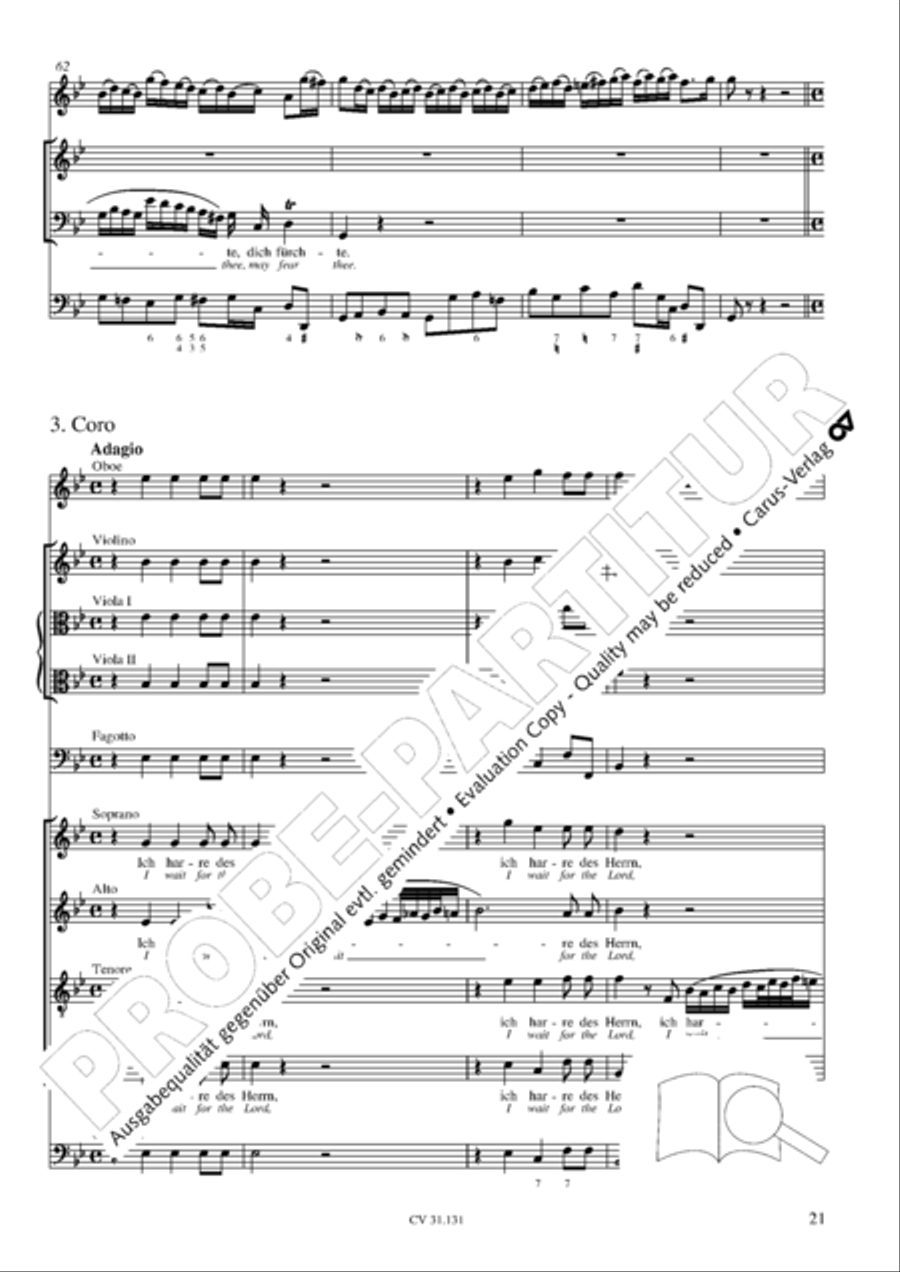 Form the deep, Lord, cried I, Lord, to Thee (Aus der Tiefe rufe ich, Herr, zu dir) 4-Part scores gallery preview page 22