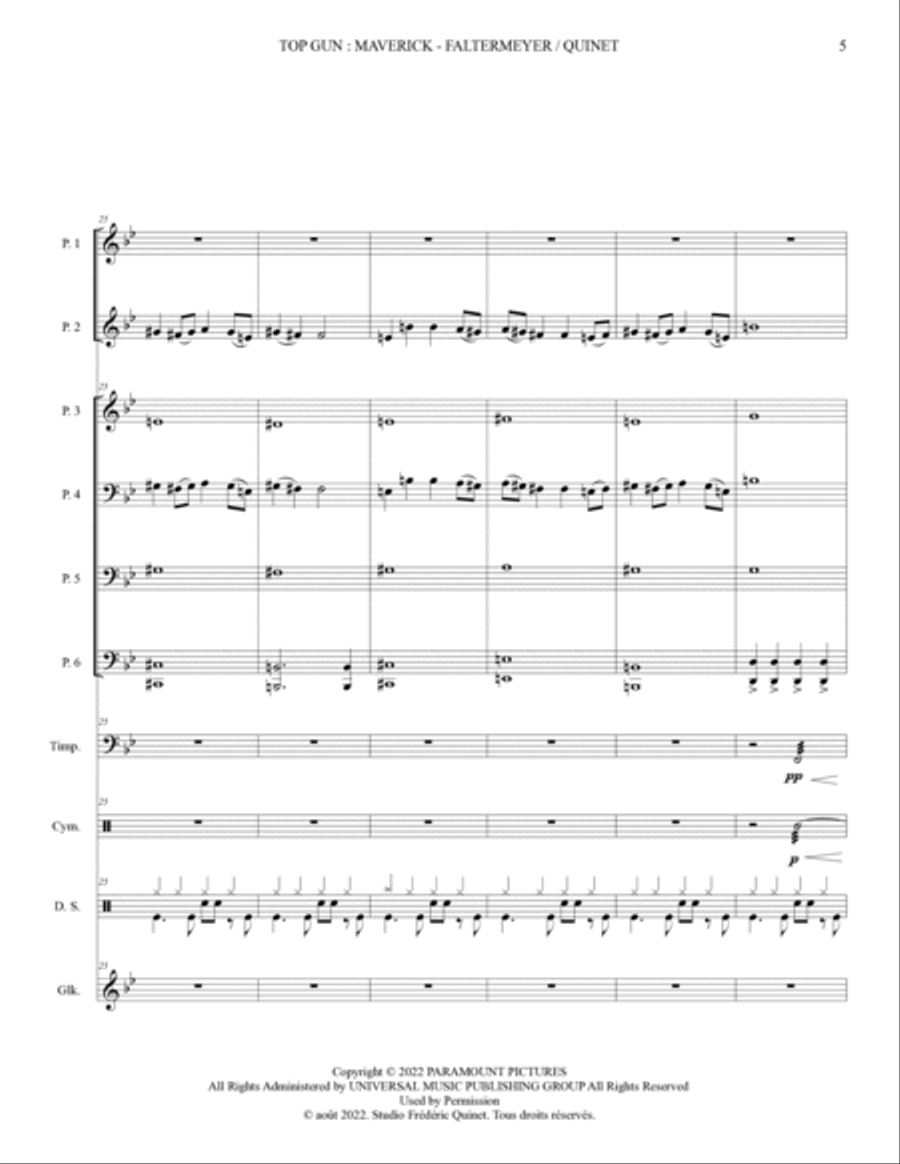Top Gun: Maverick (main Theme) Top Gun: Maverick (main Theme) Concert Band scores gallery preview page 5