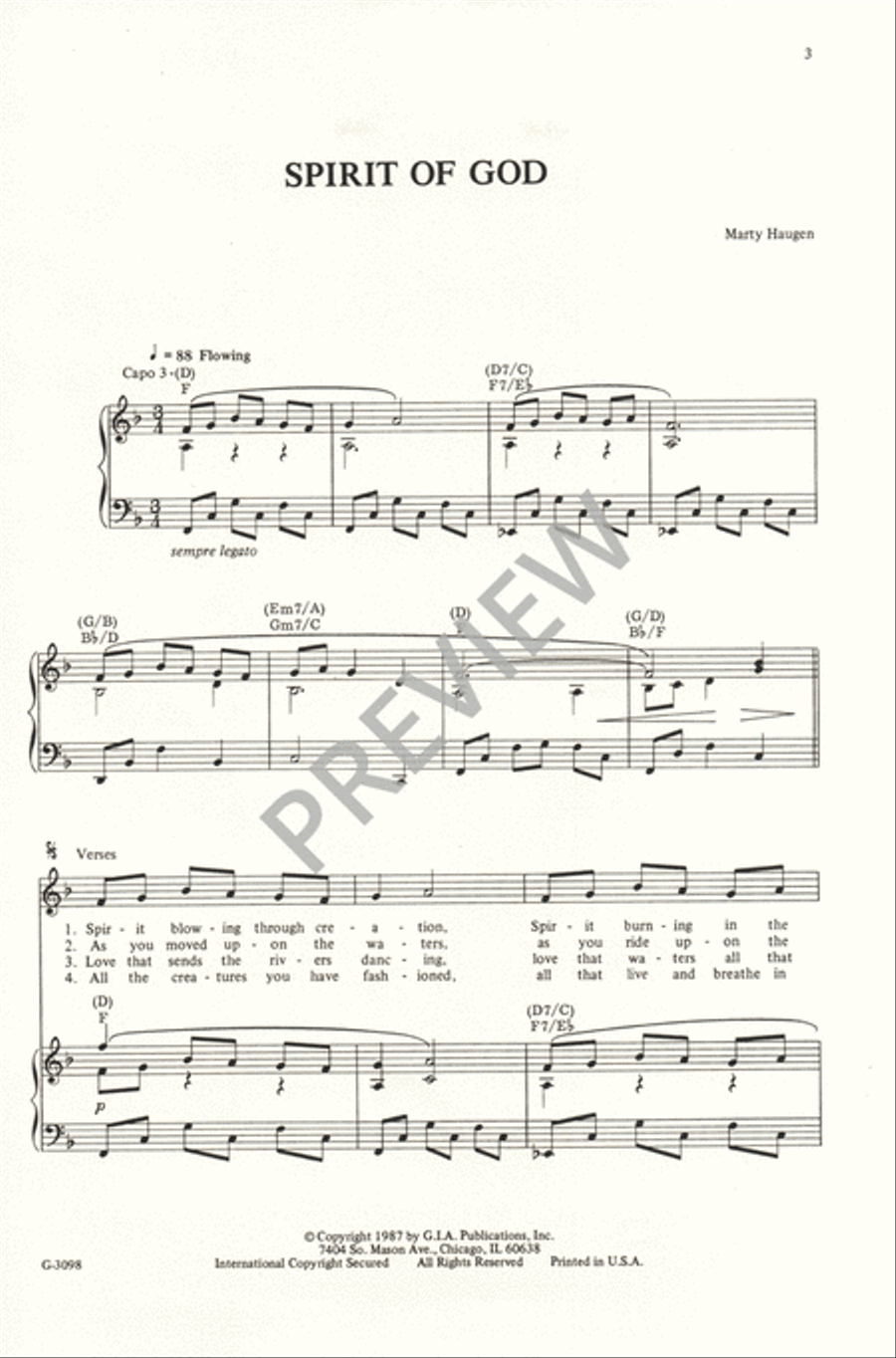 Spirit of God 4-Part scores gallery preview page 4