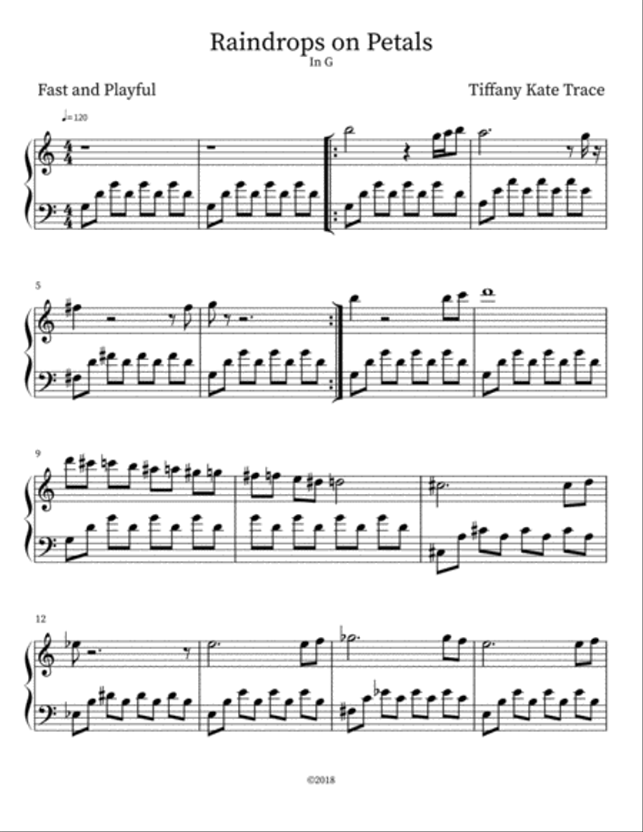 Raindrops on Petals Raindrops on Petals Small Ensemble scores gallery preview page 1