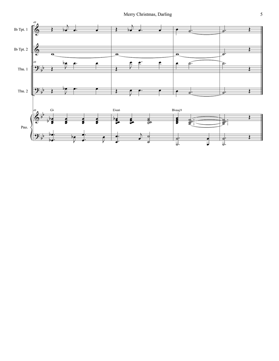 Merry Christmas, Darling Brass Ensemble scores gallery preview page 5