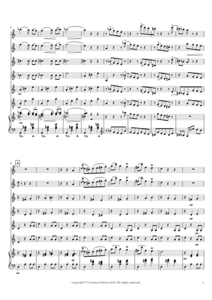 "Anitra's Dance" Grieg Peer Gynt Suite Flute Choir 3 Flutes 2 Alto Flutes Bass Flute. Optional Piano image number null