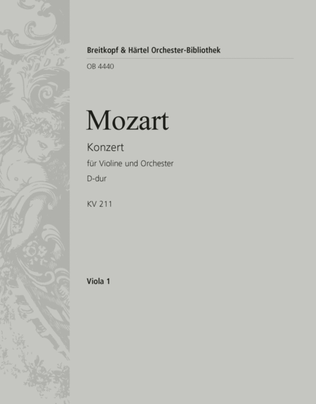 Violin Concerto [No. 2] in D major K. 211