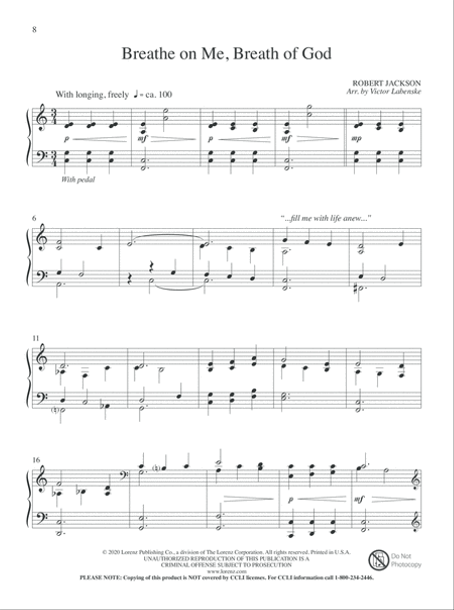 Lord, Abide with Me Piano Solo scores gallery preview page 3