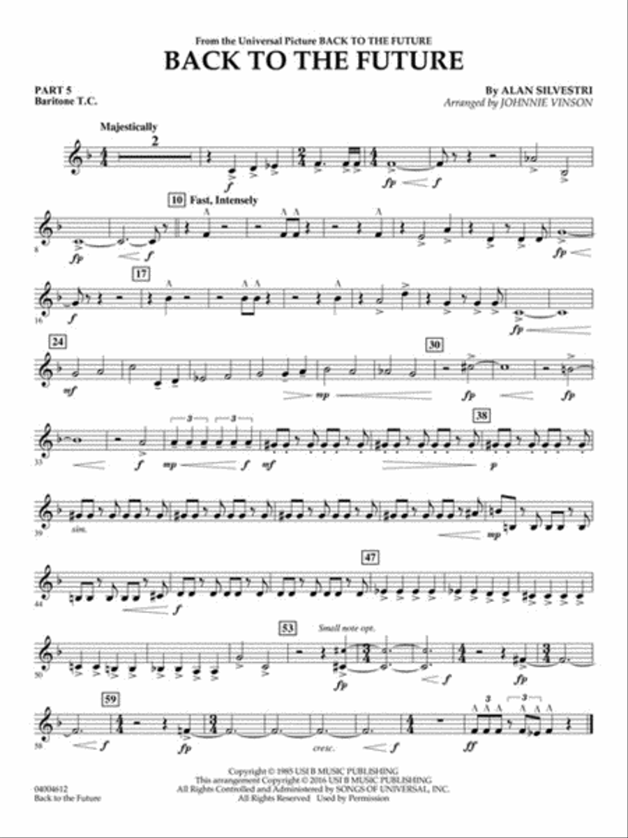 Back to the Future (Main Theme) Concert Band scores gallery preview page 15