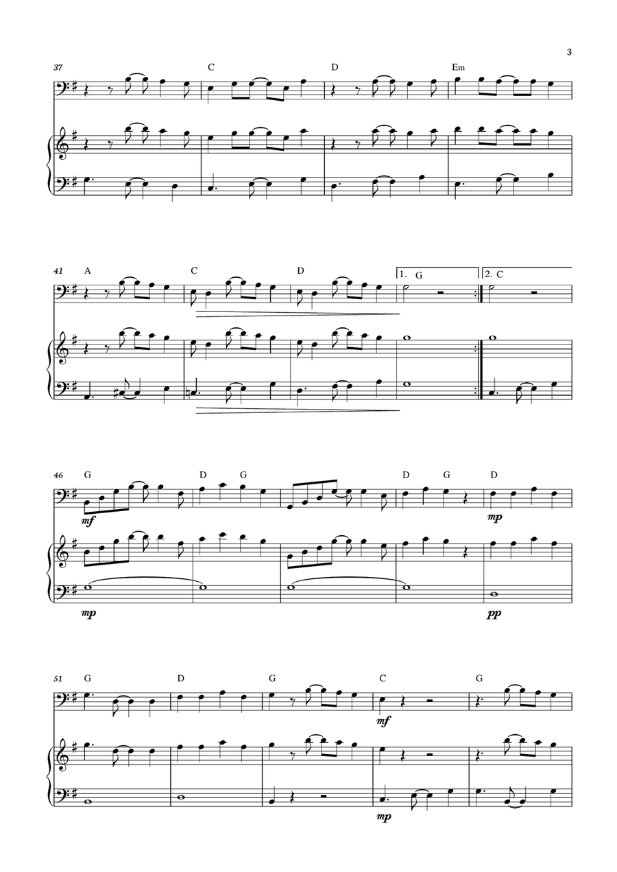 Under The Sea Double Bass scores gallery preview page 3