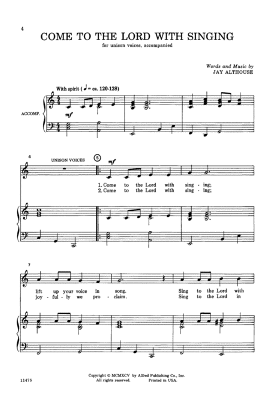 Come to the Lord with Singing Choir scores gallery preview page 4