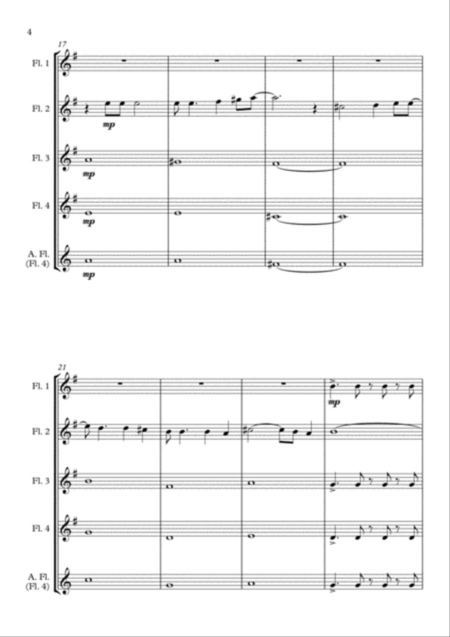 Africa Flute Quartet scores gallery preview page 4