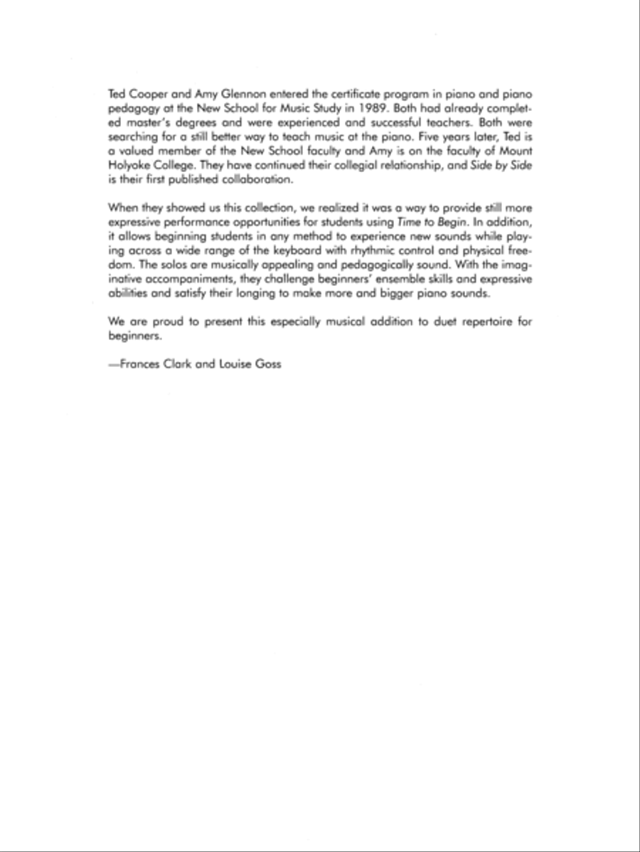 Side by Side -- Time to Begin Small Ensemble scores gallery preview page 7