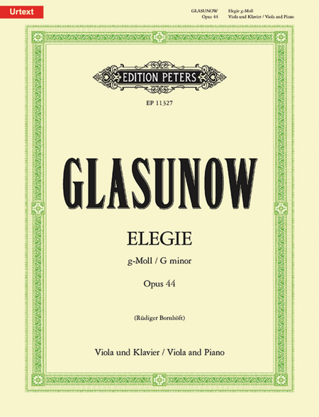Elegy in G minor Op. 44 for Viola and Piano