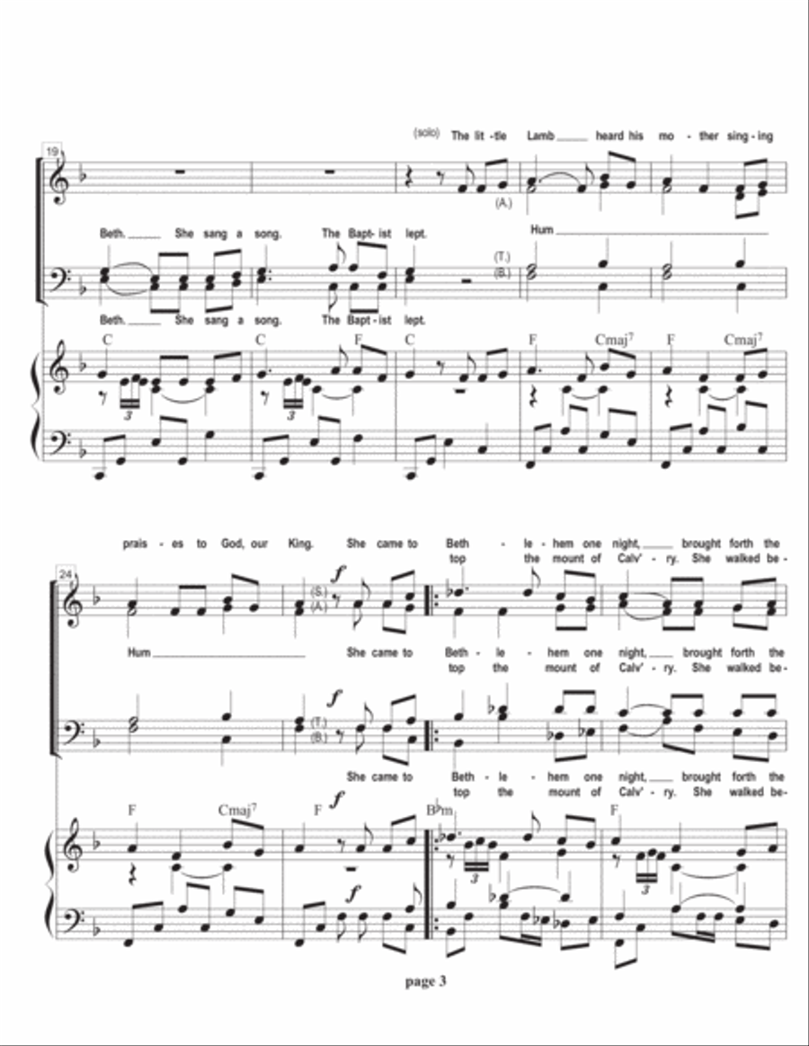 Mary's Little Lamb 4-Part scores gallery preview page 4