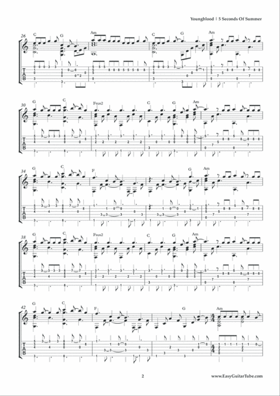 Youngblood Guitar Solo scores gallery preview page 3
