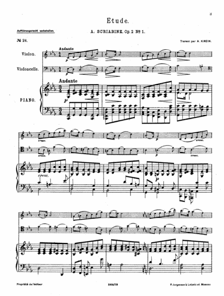 Etude Op. 2 No. 1 and Nocturne Op. 5