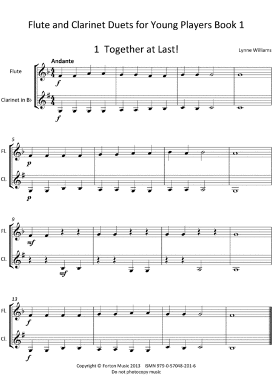 Flute and Clarinet Duets for Young Players Woodwind Duet scores gallery preview page 2