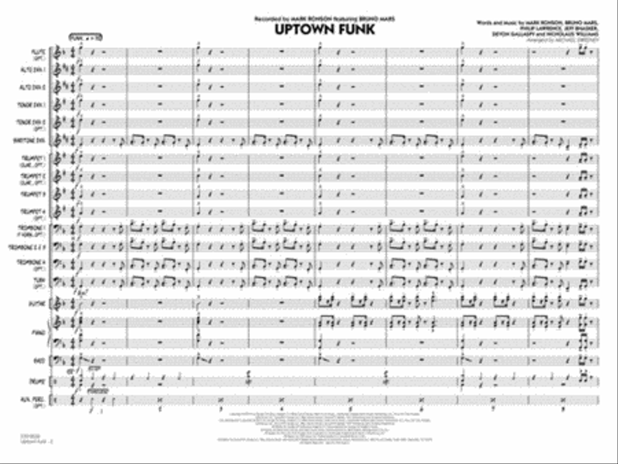 Uptown Funk Jazz Ensemble scores gallery preview page 3