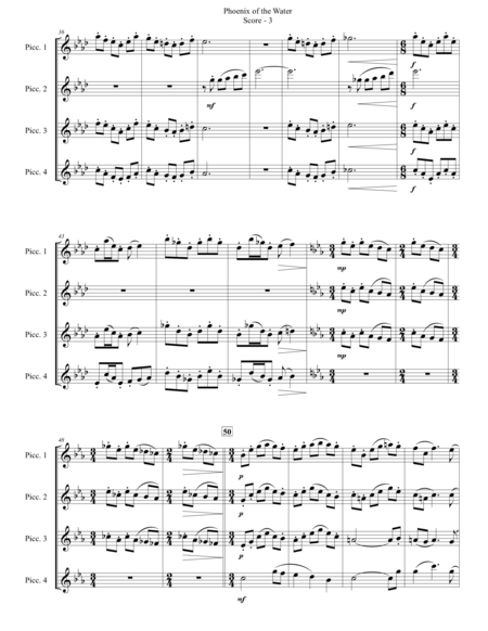 Phoenix of the Water (for Flute Quartet from same or mixed instrumentation) Piccolo - Digital Sheet Music