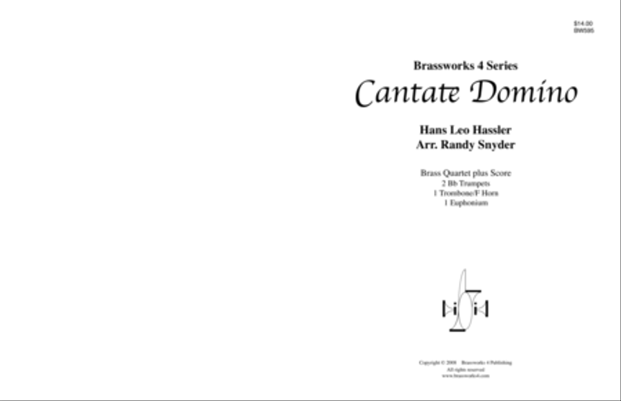 Cantate Domino Brass Quartet scores gallery preview page 1