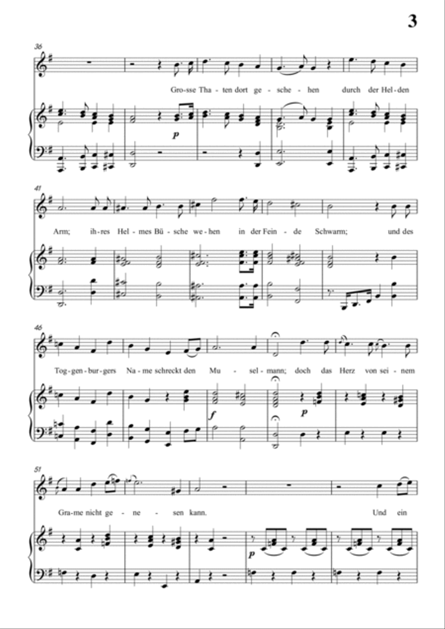 Schubert-Ritter Toggenburg in G for Vocal and Piano Voice scores gallery preview page 4