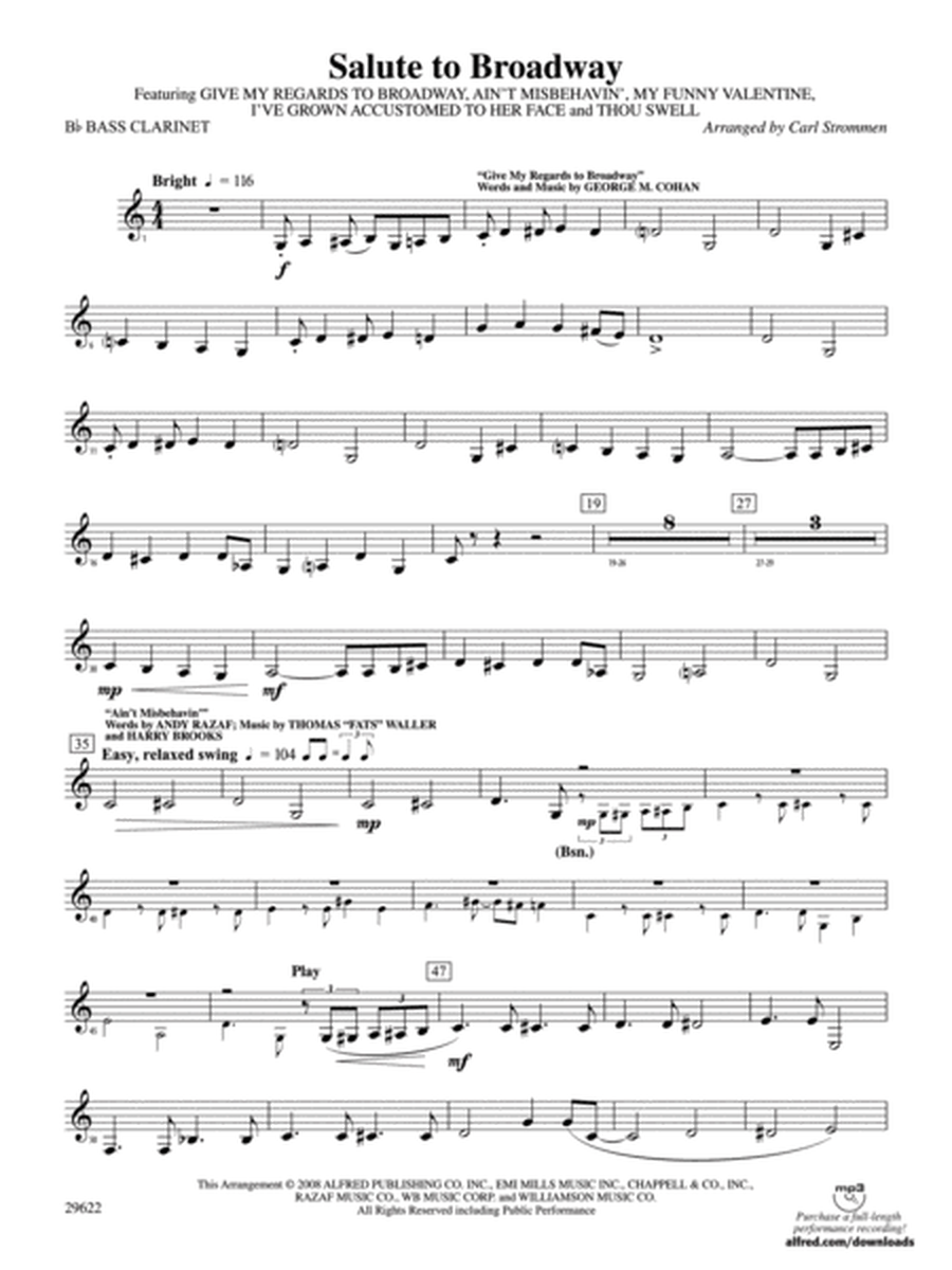 Salute to Broadway: B-flat Bass Clarinet