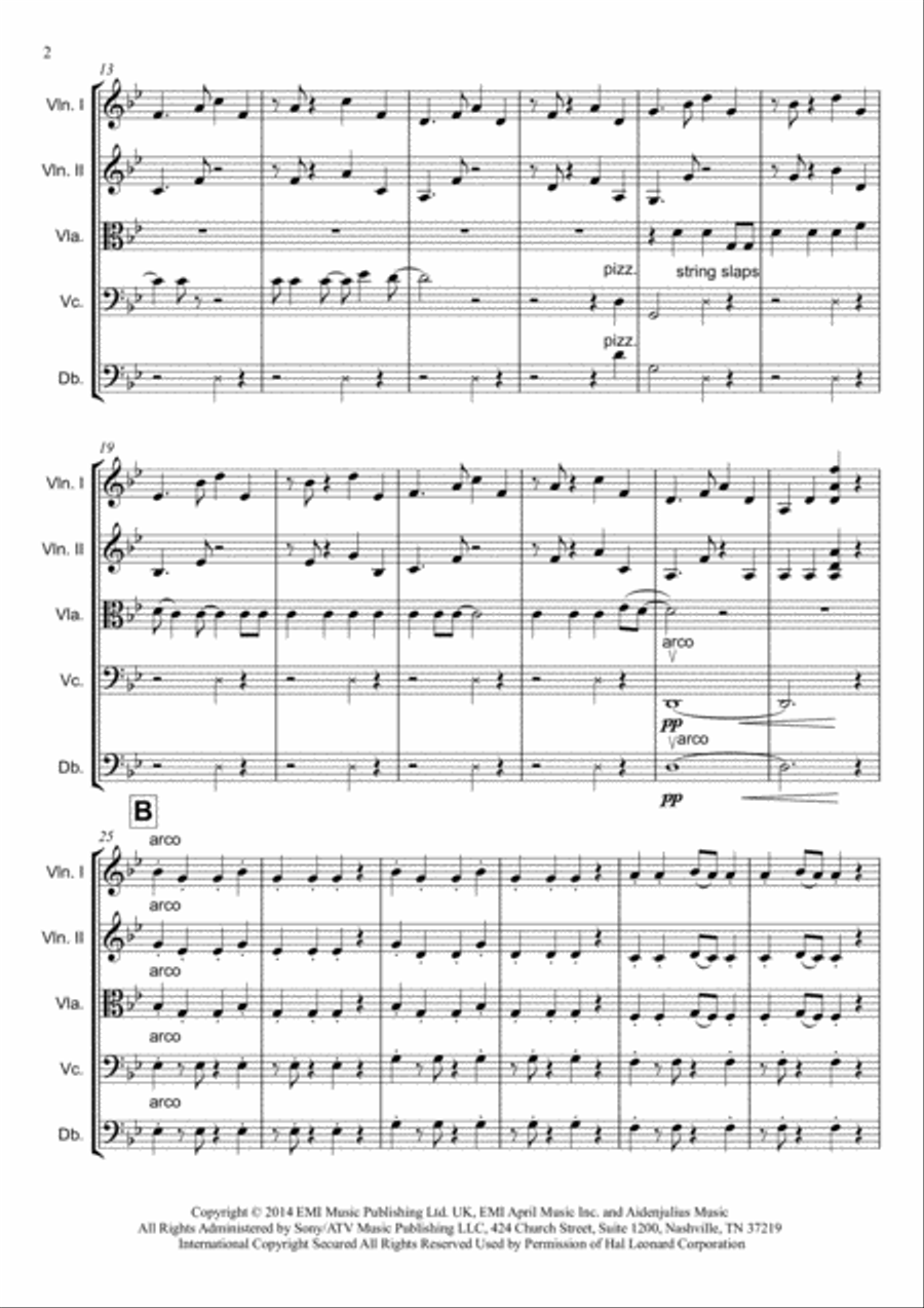 Chandelier Chandelier String Orchestra scores gallery preview page 2
