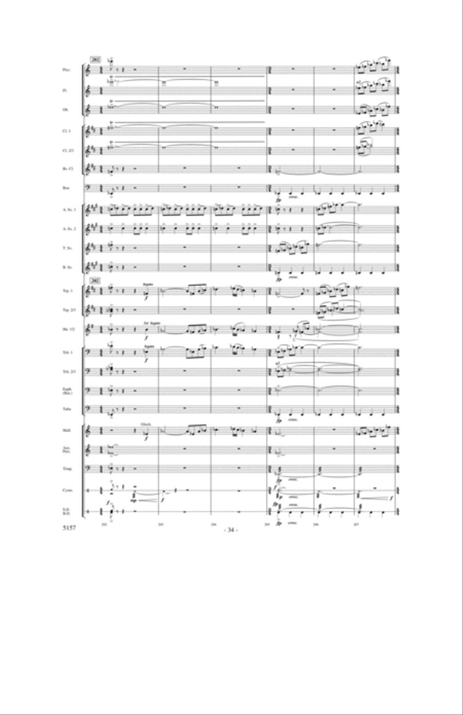 Fate of the Gods Concert Band scores gallery preview page 33