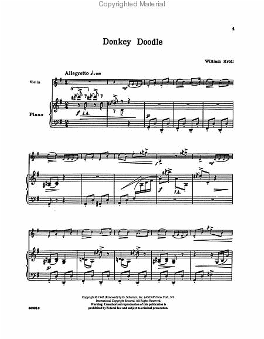 Donkey Doodle Violin Solo scores gallery preview page 2