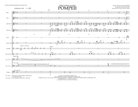 Pompeii - Percussion Score