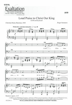 Book cover for Loud Praise to Christ Our King
