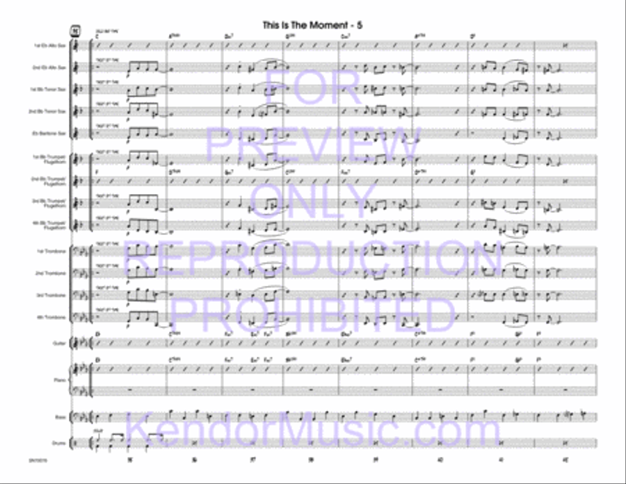This Is The Moment (Young Version) (Full Score) Jazz Ensemble scores gallery preview page 7