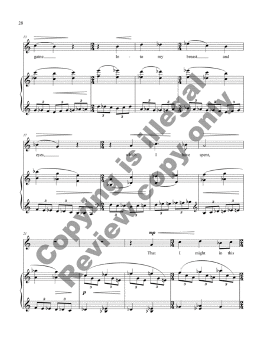The Holy Sonnets of John Donne: 9 Songs for Tenor and Piano on Sonnets by John Donne Tenor Voice scores gallery preview page 11