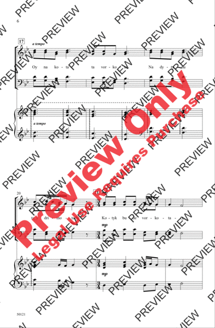 Oy Khodyt Son Oy Khodyt Son 4-Part scores gallery preview page 6