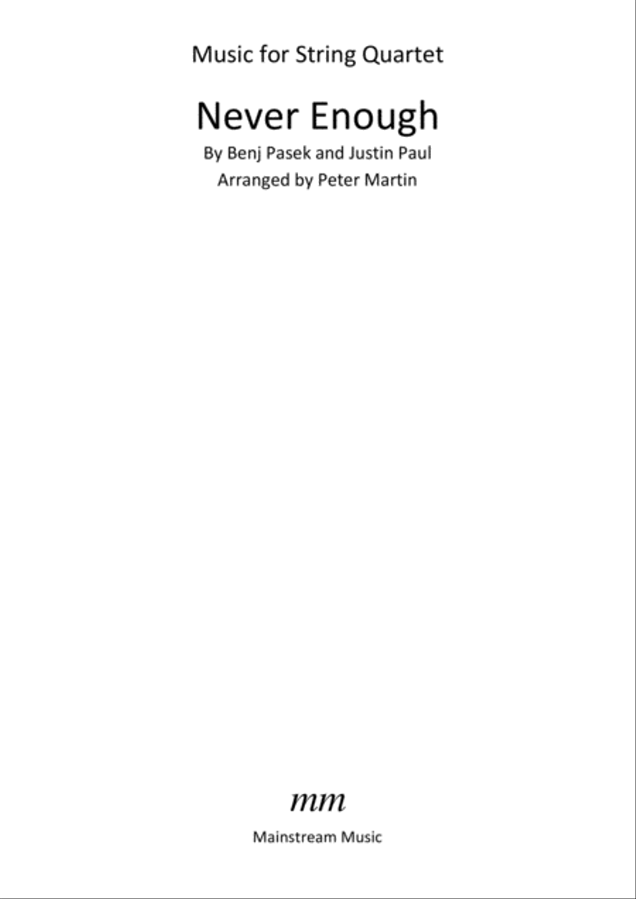 Never Enough String Quartet scores gallery preview page 2