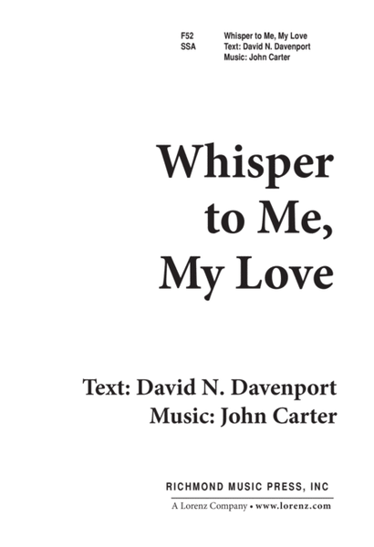 Whisper to Me My Love