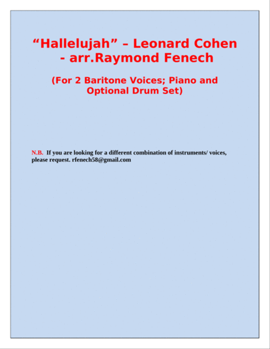 Hallelujah Piano scores gallery preview page 3