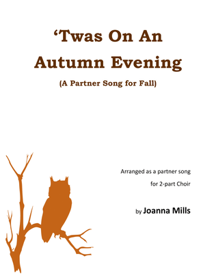 Book cover for 'Twas On An Autumn Evening (A Partner Song for Fall & Halloween)