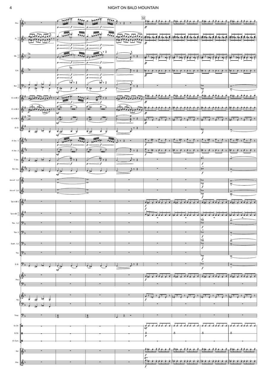 Night on Bald Mountain Concert Band scores gallery preview page 5