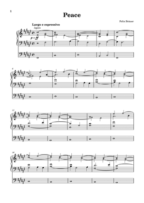 Peace (for organ, two versions, in F# Major and F Major)