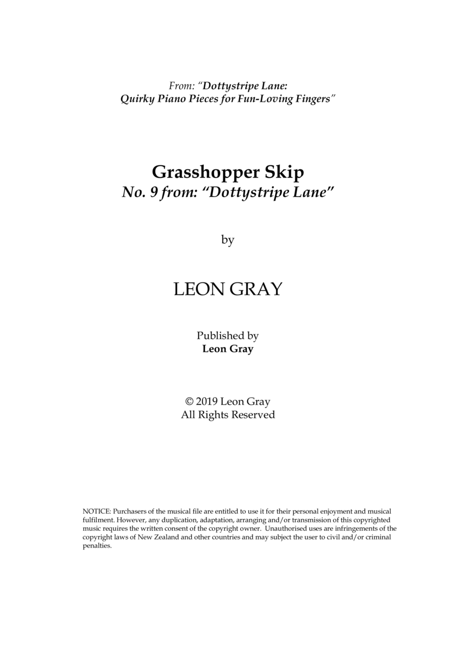 Grasshopper Skip (No. 9), Dottystripe Lane © 2019 Leon Gray