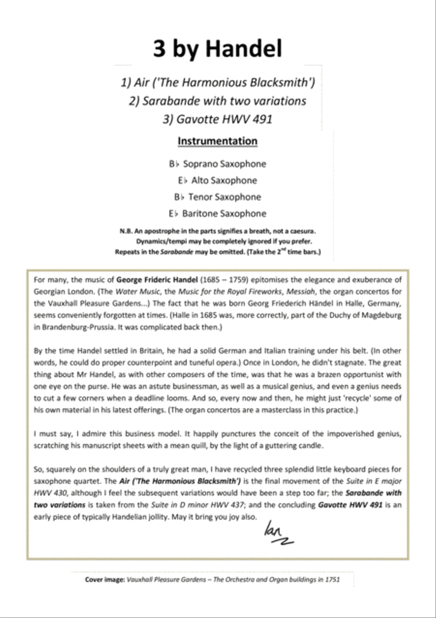 3 by Handel Woodwind Quartet scores gallery preview page 2